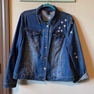 Baccini Denim Jacket with starts XL